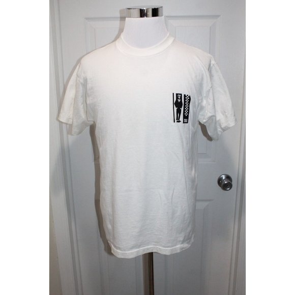 Vintage SKA Punk Music Tour T Shirt Tee White 2-Sided Mens Size L Single Stitch - Picture 2 of 9